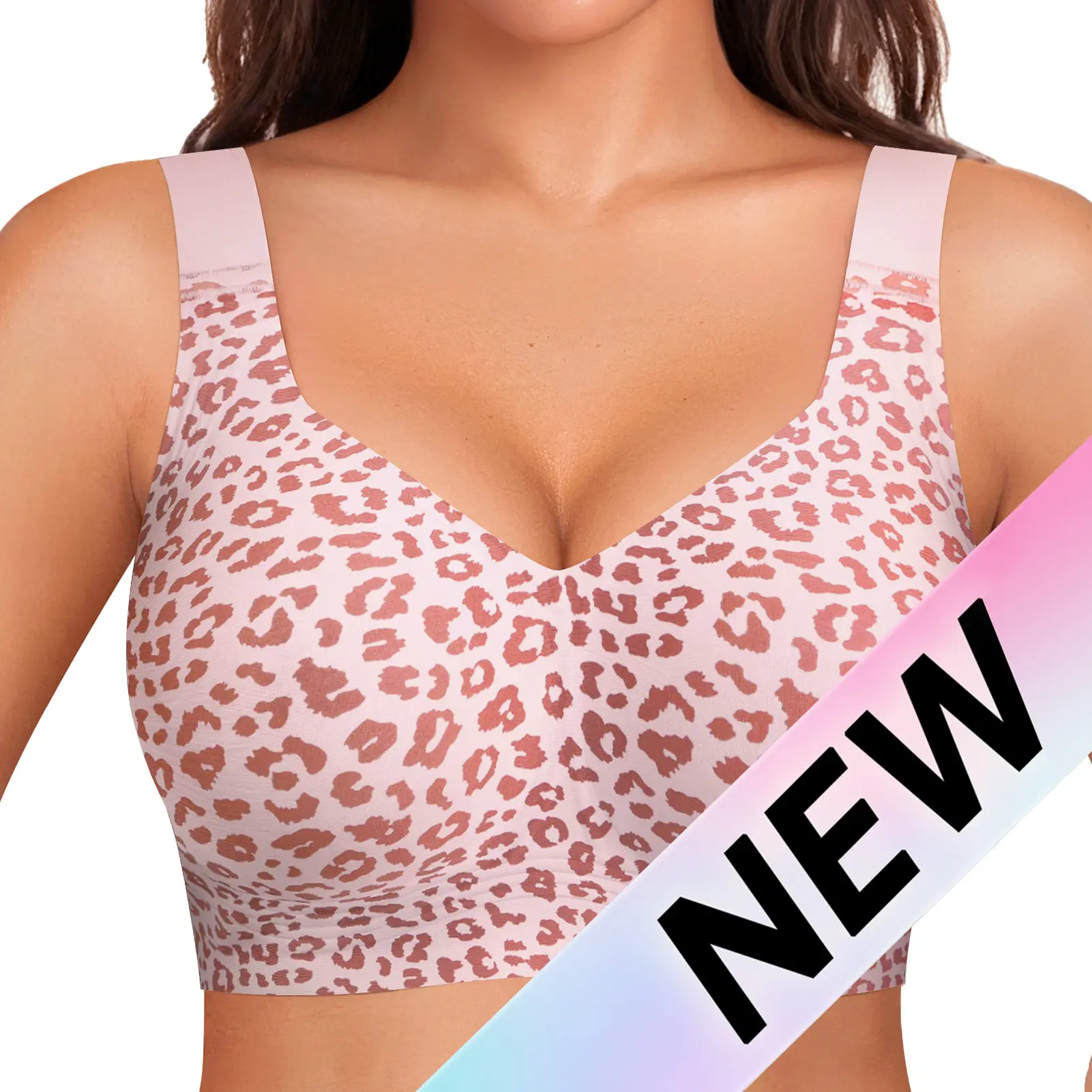 OEAK Women Jelly Bras Wirefree Full Coverage No Underwire Everyday Bras Comfortable Wireless Padded Tshirt Bra
