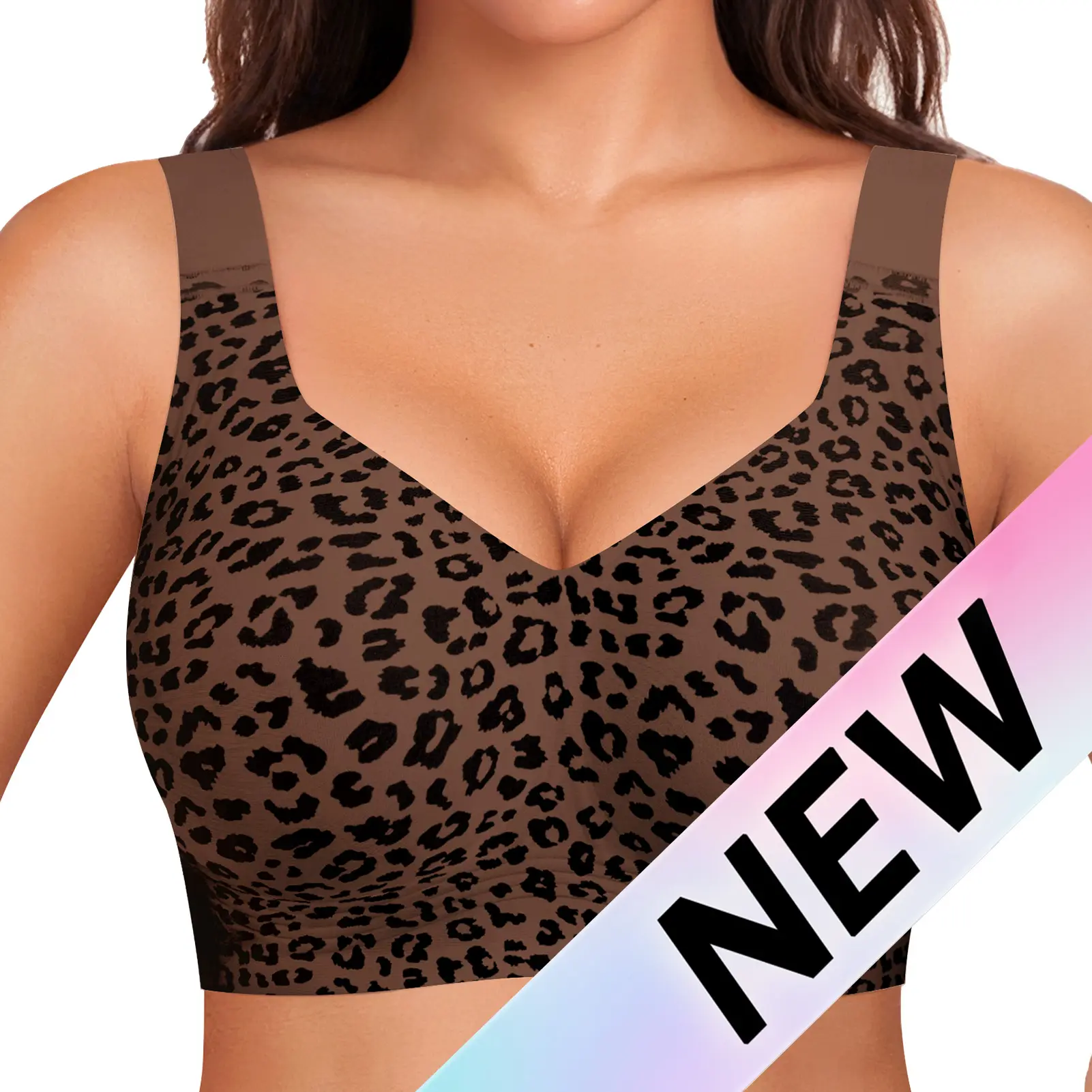 OEAK Women Jelly Bras Wirefree Full Coverage No Underwire Everyday Bras Comfortable Wireless Padded Tshirt Bra