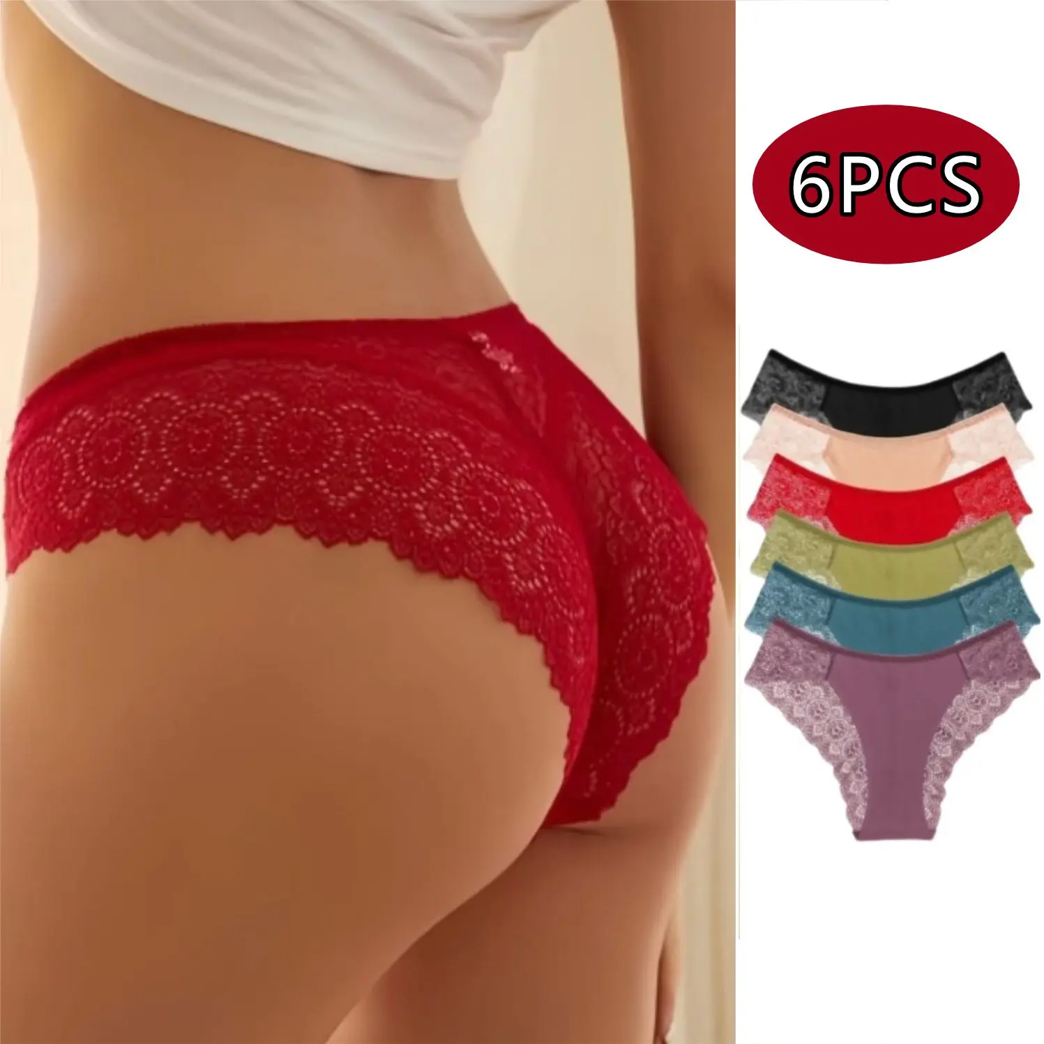 6 12PCS Panty For Women Plain Fashion High Quality New summer products Panties COD SF Basic Comfort Comfortable Cotton Lingerie Womenswear Bikini Frill Innerwear Style Stretch Comfort Basic Panties Plain Cotton Spandex Womens Panty Minimalist Multicolor