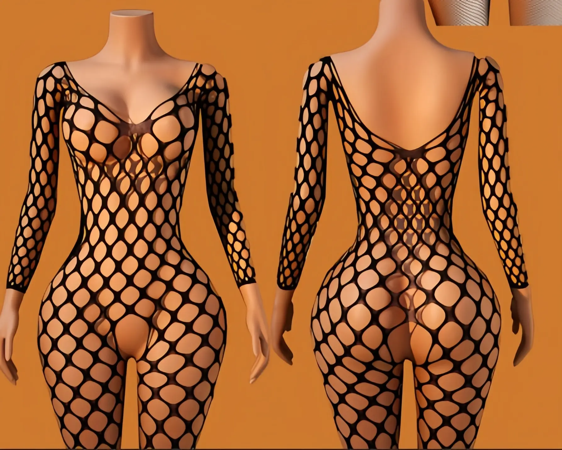 5 Packs Women Fishnet Bodysuits Mesh BodyStocking Fishnet Lingerie Long Sleeve Bodysuits One Piece Jumpsuit